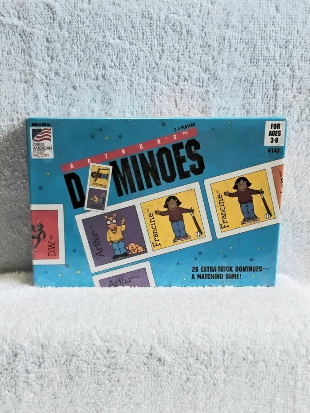 Vintage & Sealed 1996 Box of Arthur's Dominos by Great American Puzzle Factory!!